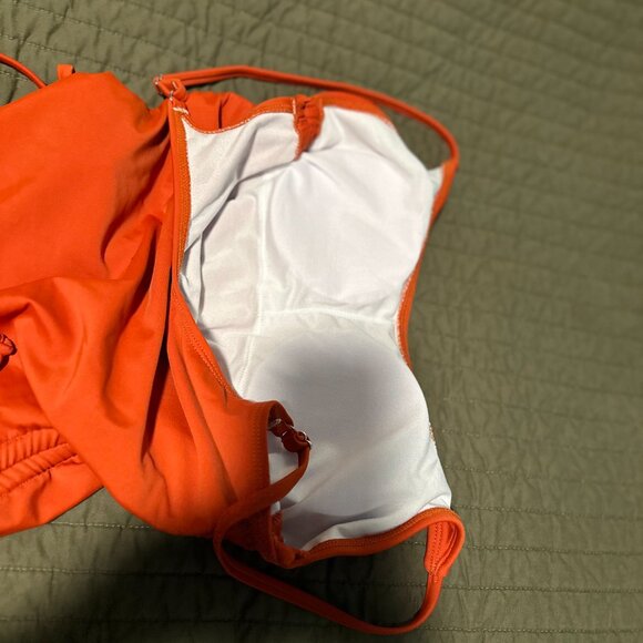 Rust Orange One Piece Swim, New, Size Small - Picture 4 of 5